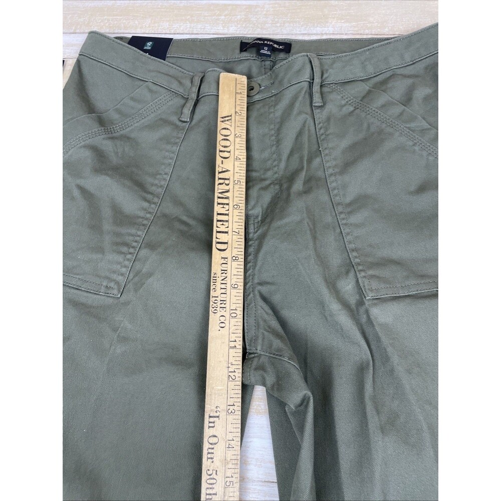 NWT Banana Republic Women's High Rise Twill Pants Green Size 12 - Picture 10 of 11